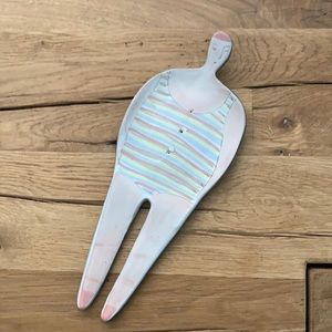 Anthropologie swimmer soap dish/ trinket dish set